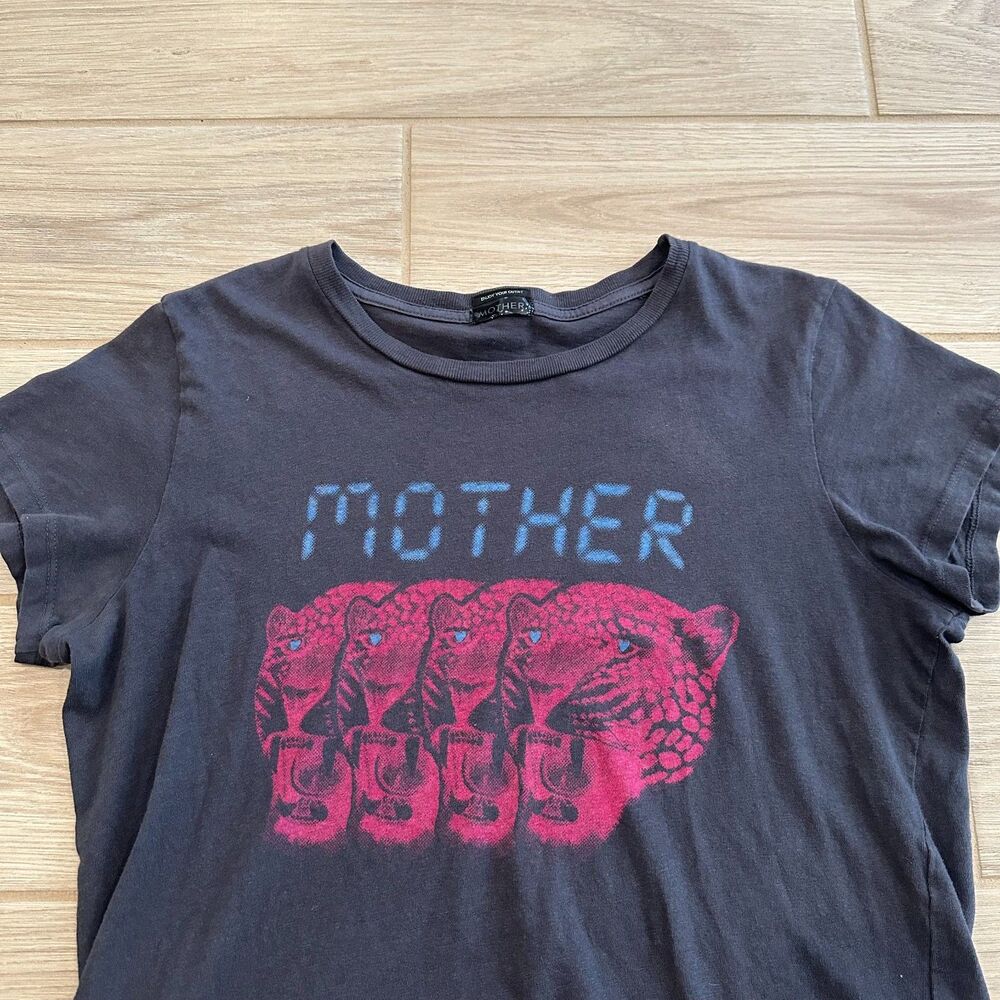Mother Denim The Boxy Goodie Goodie Tee Seeing Double Wash Size M - Picture 2 of 7